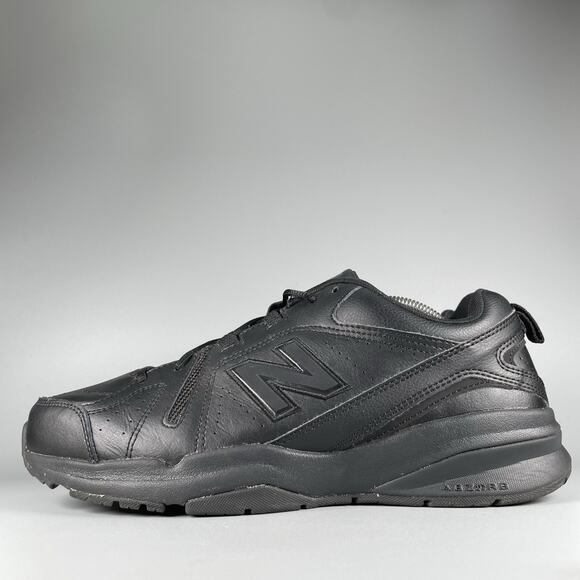 New Balance 608V5 Men’s 10.5 4E Black Leather Slip Resistant Work Sneaker Casual - Picture 1 of 9